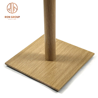 Pieds de bureau en bois, Tube rond, carré, café, Bar, Restaurant, Center de Table, pieds de Table, couleur noyer, Base de Table basse