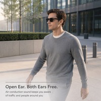 Lunettes Audio Intelligentes 5.4 – Lunettes de Soleil à Oreille Ouverte, Musique Sans Fil, Étanche IP65, 6H d'Autonomie pour Hommes et Femmes