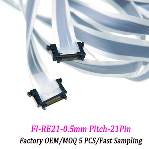 Hoogwaardige LVDS-kabel JAE FI-RE21/41/51 0,5 mm pitch witte tape versterkte flexibele displaykabel voor industriële LCD-modules - Product Image 1