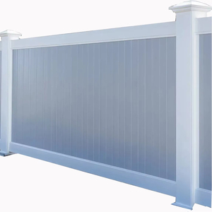 Cao cấp riêng tư thiết kế mới Vinyl hàng rào 2 tone màu xám hoặc <span class=keywords><strong>tan</strong></span> PVC picket hàng rào hàng đầu - Product Image 1