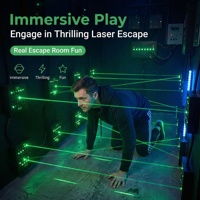Ensemble de jeu de défi interactif en silicone et plastique pour labyrinthe laser d'intérieur, incluant un dispositif mobile d'évitement laser et un logiciel