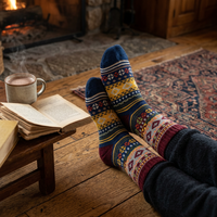 Chaussettes de compression jetables respirantes antidérapantes antibactériennes - Tricotées taille unique