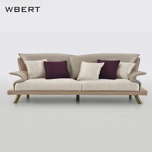 WBERT Italian Sofa Set Postmodern Living Room Apartment Hall Villa Home Bar Massage Function sofa Synthetic Leather sofa