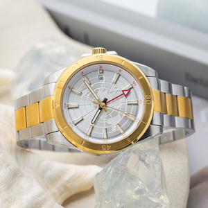 OEM ODM Bản Đồ Thế Giới Thiết Kế Cơ Khí Cổ Tay Mens Đồng Hồ Sáng Hai Múi Giờ Lịch Thép Không Gỉ Đồng Hồ Cơ Khí - Product Image 6