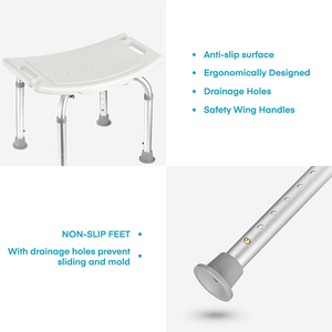 Venta al por <span class=keywords><strong>mayor</strong></span> <span class=keywords><strong>Asiento</strong></span> de baño <span class=keywords><strong>para</strong></span> adultos Taburete de baño ajustable <span class=keywords><strong>Asiento</strong></span> de <span class=keywords><strong>ducha</strong></span> de aluminio - Product Image 3