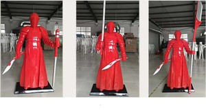 Yaşam boyutu büyük fiberglas beyaz askerler heykel yıldız savaş-fırtına Trooper heykeli fabrika özelleştirmek heykelcik - Product Image 3