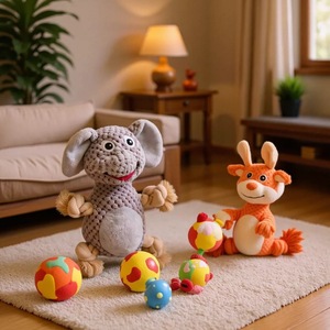 Jouet à mâcher en peluche pour animaux de compagnie, éléphant, cerf, jouet en corde de dessin animé, jouet d'intérieur pour chien, jouet à mâcher en peluche douce pour chiens - Product Image 1