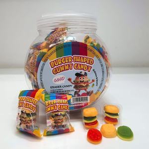 Gomitas de Frutas con Forma de Hamburguesa, Dulces Multicolores con Sabor Dulce, en Caja, Caramelos de Cera, Venta al por Mayor - Product Image 1