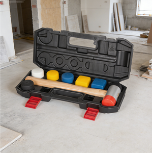 Marteau d'installation 8-en-1, ensemble de 42 mm, double face interchangeable, marteau à clous souple, manche en <span class=keywords><strong>bois</strong></span>, outils de charpentier - Product Image 1