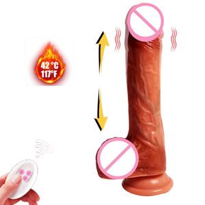 Europese Best Verkopende Nieuwe Elektrische Grote Dildo Vibrerende Verwarming Telescopische Vrouwelijke Penis Vrouwelijke Seks Grote Dildo Groothandel Vrouw Speelgoed - Product Image 1