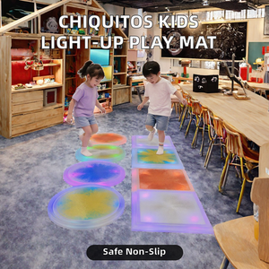 Tapis de jeu sensoriel LED, dalles lumineuses interactives, tapis en gel coloré pour activités éducatives préscolaires et maternelles - Product Image 2