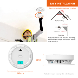 Système d'<span class=keywords><strong>alarme</strong></span> photoélectrique intelligent <span class=keywords><strong>connecté</strong></span> au hub Wi-Fi pour la <span class=keywords><strong>maison</strong></span>, détecteur d'incendie domestique, <span class=keywords><strong>alarme</strong></span> de sécurité incendie pour appareils connectables - Product Image 5