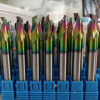 Fraises à bout unique en carbure monobloc avec revêtement DLC et ALTIN, fraises CNC à une seule flute pour l'aluminium
