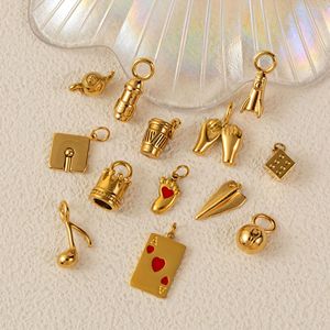 สำหรับของเล่นเคลือบทอง |   จี้ห้อยคอสแตนเลสสตีลชุบทอง 18K PVD |   ทันสมัย กันน้ำ ไม่ซีดจาง - Product Image 3