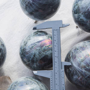 Nueva Esfera <span class=keywords><strong>de</strong></span> Labradorita Morada Pulida, Cristales Naturales, Piedras Curativas, Esfera <span class=keywords><strong>de</strong></span> Diferentes Tamaños para Colección - Product Image 2