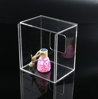 Boîte de présentation en acrylique transparente personnalisée, anti-poussière, avec couvercle et feuilles de plastique pour le rangement de jouets et de dioramas