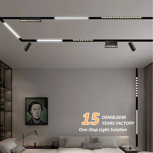 Spot LED magnétique intelligent 30W 48V ultra-plat et moderne en aluminium, dimmable, pour système de rail - Product Image 1