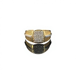 Elegant Men's 9K Solid Gold Luxury Cocktail <b>Ring</b> Premium Design Stylish Statement Jewelry Engagement Wedding Special Occasions - Product Image 1