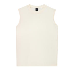 Débardeur en coton épais pour hommes et femmes, personnalisable avec logo, uni, coupe ample, débardeur basique, streetwear décontracté - Product Image 5