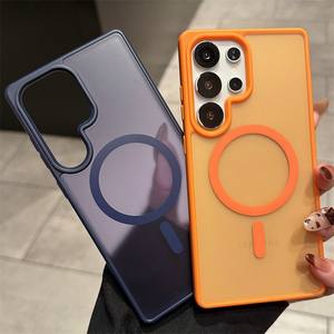 เคสใสกึ่งโปร่งแสงแบบแม่เหล็ก รองรับการชาร์จไร้สาย สำหรับ Samsung S26 <span class=keywords><strong>S22</strong></span> S23 S24 <span class=keywords><strong>Ultra</strong></span> S25 Plus ป้อง<span class=keywords><strong>กัน</strong></span>แรงกระแทก - Product Image 2