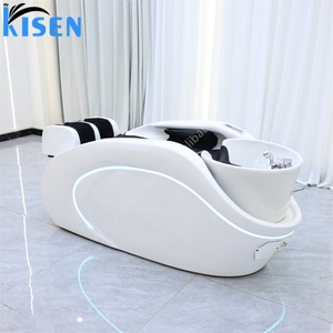 เก้าอี้สระผมไฟฟ้า KISEN Simple Salon Furniture พร้อมอ่างสระผมสำหรับสปาผม และเตียงนวดตัวแบบปรับเอนได้ - Product Image 3