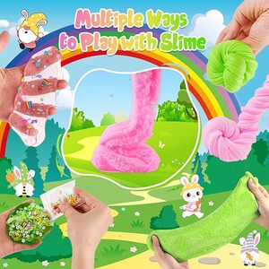 Kit de Slime Personalizado de Conejito de Pascua con Slime Transparente Efecto Nube de Mantequilla, Adornos de Conejo, Detalles para Fiestas, Venta al por Mayor, Suministro de Fábrica OEM ODM - Product Image 5