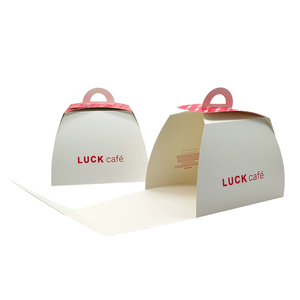 Logotipo personalizado impreso plegable <span class=keywords><strong>de</strong></span> lujo <span class=keywords><strong>de</strong></span> la boda Mini pequeña galleta Cupcake caja <span class=keywords><strong>de</strong></span> embalaje <span class=keywords><strong>de</strong></span> pan para la comida llevar caja <span class=keywords><strong>de</strong></span> la torta con asa - Product Image 4