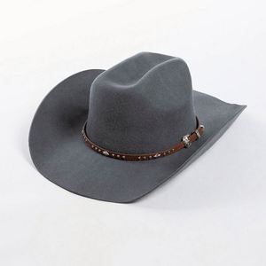 Sombrero Mexicano para Adultos, Hombres y Mujeres, Estilo Vaquero, Ala Ancha, 100% Fieltro de Lana, Sombreros Vaqueros Blancos - Product Image 3