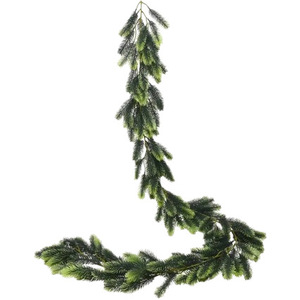 Guirnalda navideña de pino artificial de 195 cm/6,4 pies, decoración navideña para chimenea del hogar - Product Image 5