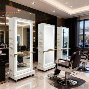 Muebles de <span class=keywords><strong>Peluquería</strong></span>, <span class=keywords><strong>Espejo</strong></span> de Pie, Estaciones de <span class=keywords><strong>Peluquería</strong></span> Móviles <span class=keywords><strong>con</strong></span> <span class=keywords><strong>Luces</strong></span> <span class=keywords><strong>LED</strong></span> - Product Image 1