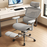 Nouvelle Chaise de Bureau Ergonomique 2025 Tendance à Dossier Haut en Maille Confortable, Réglable, en Tissu, pour la Maison et le Bureau, avec Accoudoirs 5D