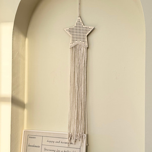 Nouvelle conception, Eid Mubarak, macramé tissé à la main, décoration murale bohème, ornement pour la maison, <span class=keywords><strong>attrape</strong></span>-rêves en forme de lune - Product Image 2