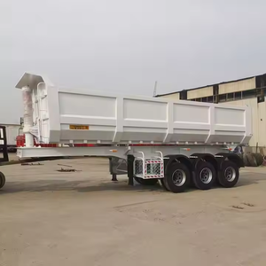 Camión Volquete en Forma de U con Capacidad de 40-50 Toneladas, Puerta Trasera de Acero al Carbono, Remolque para Transporte de Arena, Semirremolque Volquete Trasero - Product Image 4