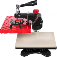 Machine d'impression pneumatique automatique rouge 8 en 1 par transfert de presse à chaud avec logiciel Artcut pour imprimante à plat d'utilisation de vêtement nouveau