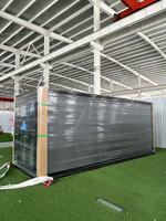 Maison conteneur pop-up, boutique modulaire préfabriquée avec porte vitrée, maison préfabriquée isolée, maison modulaire préfabriquée de 20 pieds pour magasin de détail