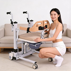 Machine de transfert de patient hydraulique avec ceinture de sécurité, capacité de 100 kg, pour l'assistance à la mobilité des personnes âgées et handicapées - Product Image 1
