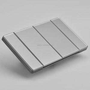 Interruttore e Presa Elettrica da Parete Ultrasottile di Lusso Moderno in Vetro Nero con Spina a 3 Pin Universale per Bolivia e Venezuela - Product Image 5