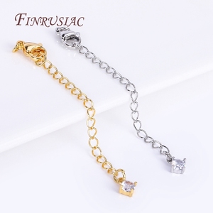 18K Real <strong>Gold</strong> Plated Brass Full-Length 70mm Extension Tail <strong>Chain</strong> with Lobster Clasps Premium <strong>Chain</strong> <strong>Extender</strong> - Product Image 2