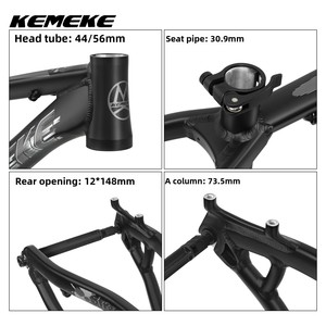 <span class=keywords><strong>Cadre</strong></span> de vélo de qualité compétition Kemeke Design en alliage léger avec absorption des chocs universelle monobloc pour VTT BMX - Product Image 4