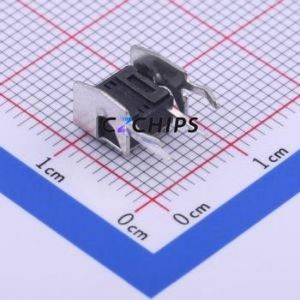 TC-1102N-C-A1-B Tactile Switch Bent Lead Through Hole,6x6mm Switch Single Pole Single Throw Round Button 2.6N Right Angle Insert - Product Image 2