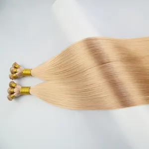 LX137 European Human Cuticle Hair Wefts Hand Made High Quality Double Drawn Hair Extensions Ashy Blonde Hair wefts