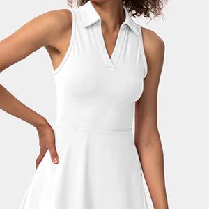 Individuelles Logo Damen Nylon Golf-Kleidung Yoga Workout-Kleid Mit Shorts Tennis Sportkleider - Product Image 2