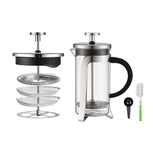 Hot Sale 350ml ODM OEM Stainless Steel Coffee Plunger Customized Coffee Press Tea Maker French Press