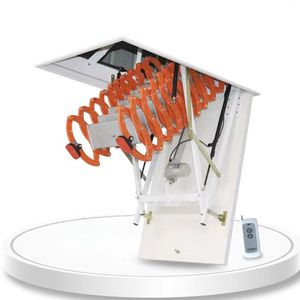 <span class=keywords><strong>Escalera</strong></span> telescópica eléctrica para ático, de acceso interior conveniente, plegable automática, de acero, con capacidad de 300 kg - Product Image 4