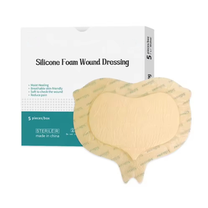 Apósito para heridas, vendas de espuma para sacro, borde adhesivo de silicona, almohadillas sacrales impermeables, apósito absorbente para úlceras por presión - Product Image 4