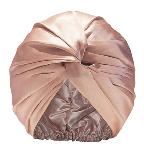 Bonnet de nuit en soie pour femmes, Turban élastique, soins de cheveux bouclés, noué, en Satin, pour dormir, FF58 - Product Image 1