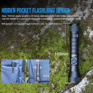 Тактический фонарь E5: лучший бюджетный вариант, магнитный, EDC, светодиодный, дальность 450 метров, водонепроницаемость IP68, перезаряжаемый через USB, 1350 лм, с телескопическим зумом - Product Image 1