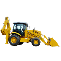 Multifungsi pertanian Ce merek kecil 4x4 penggali 4 roda penggerak retrosnadora 4wd Towable Mini Backhoe Loader