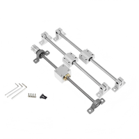 Rel Panduan Sekrup Tipe T untuk Printer 3D, Sekrup Trapesium Diameter 10mm Multi-head T10, Set Kit Jalur Ganda yang Dioperasikan Manual