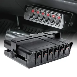 waterproof 6 Gang Switch Panel Kit switch box with control box for Auto car Truck ATV UTV Boat Marine